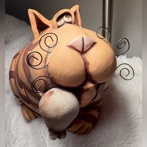 C. Butler Jones cat with mouse pottery bank. EUC!